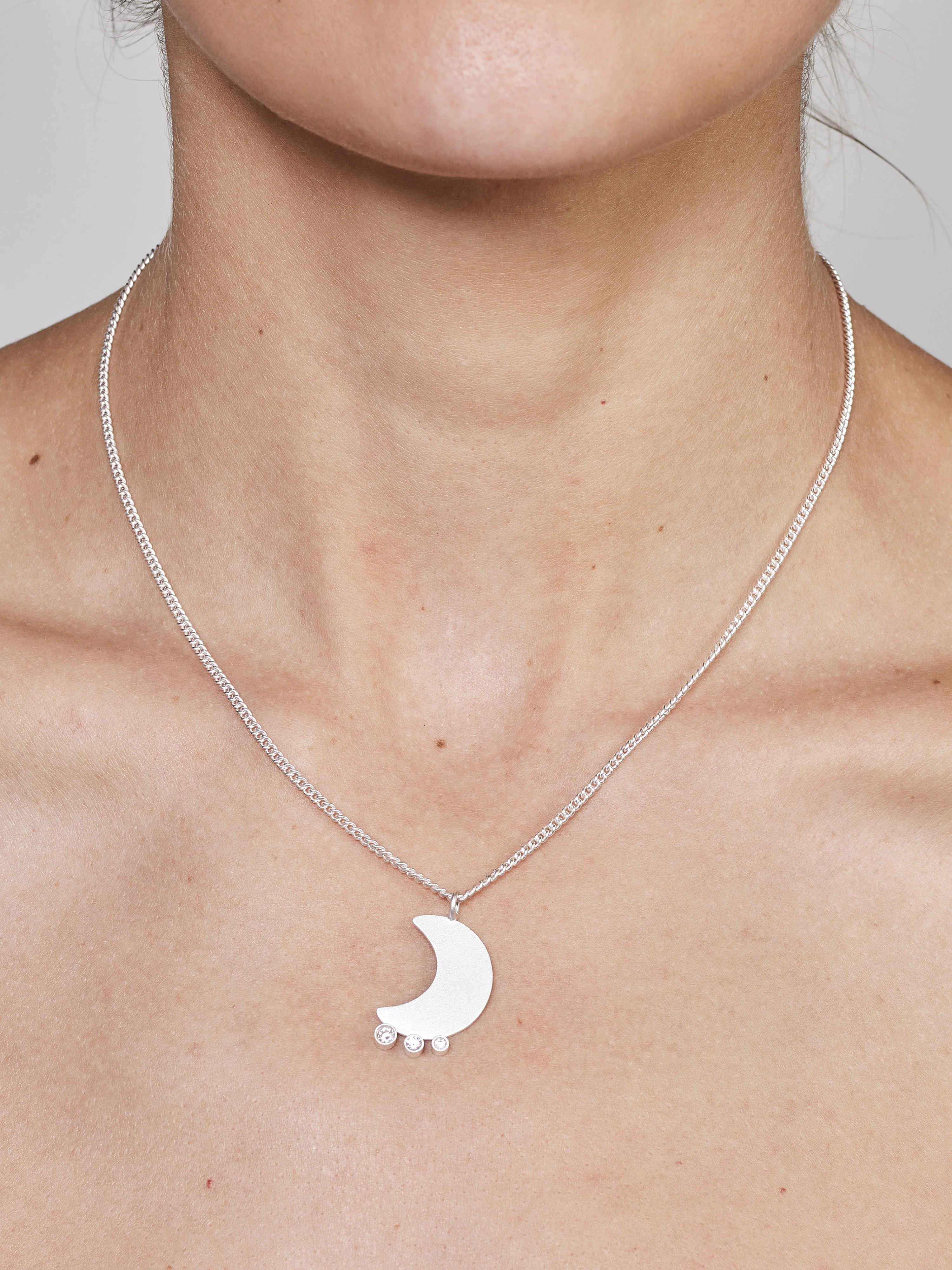 Moons No. 2 Necklace - Silver - Image 2