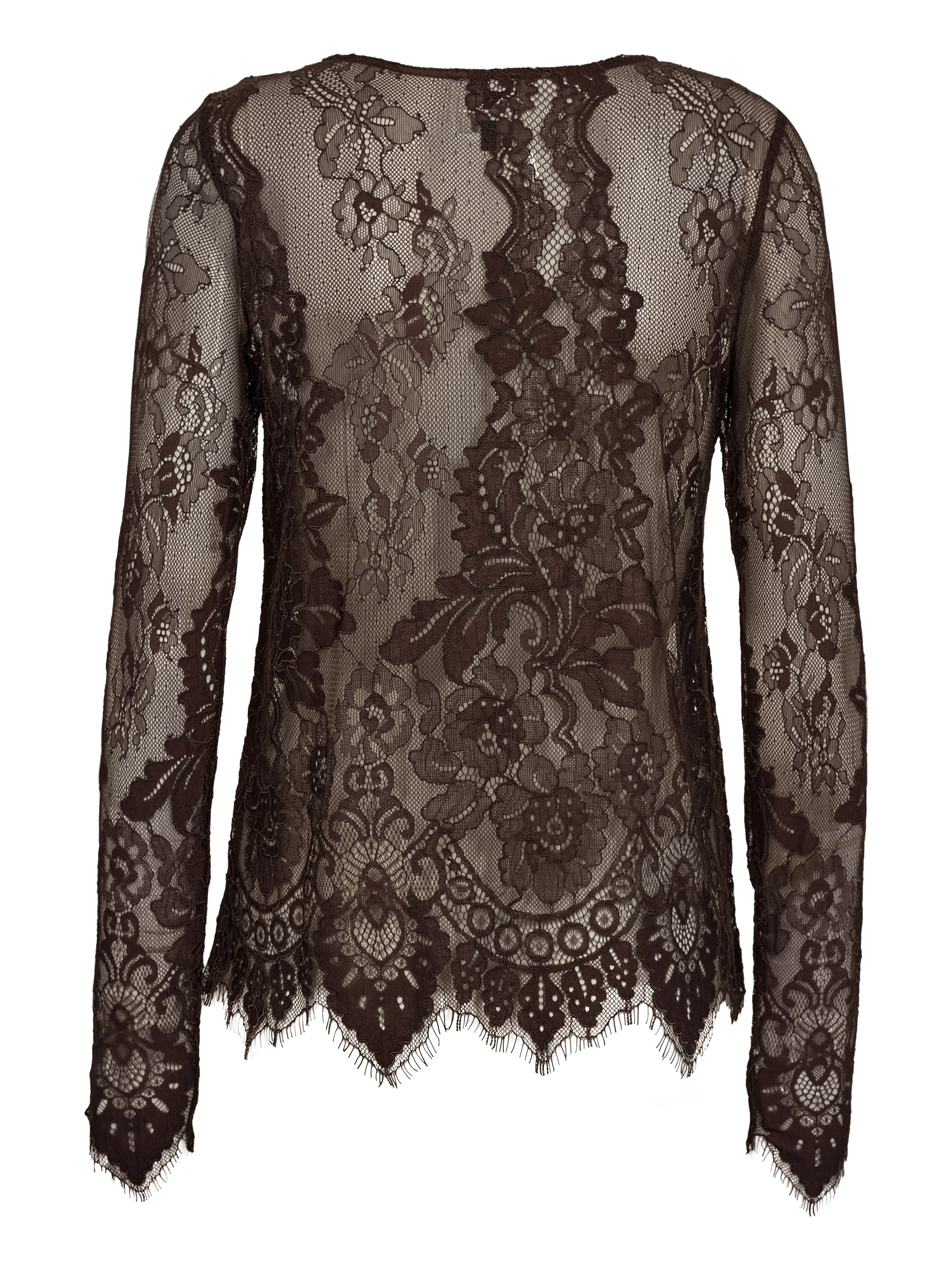 Essie Lace Blouse - Brown - Image 2