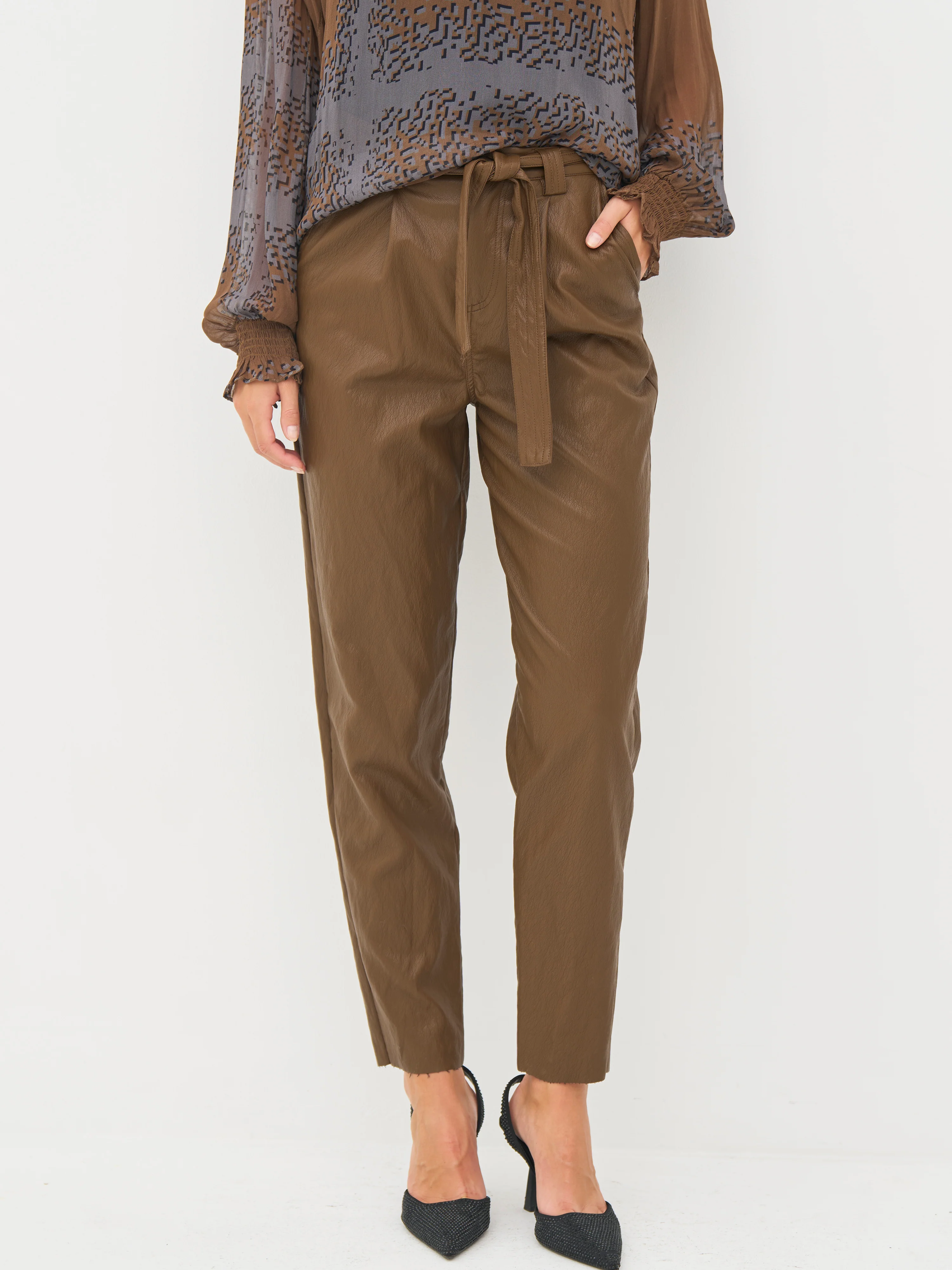 BELLA trousers - Dark Earth - Image 5
