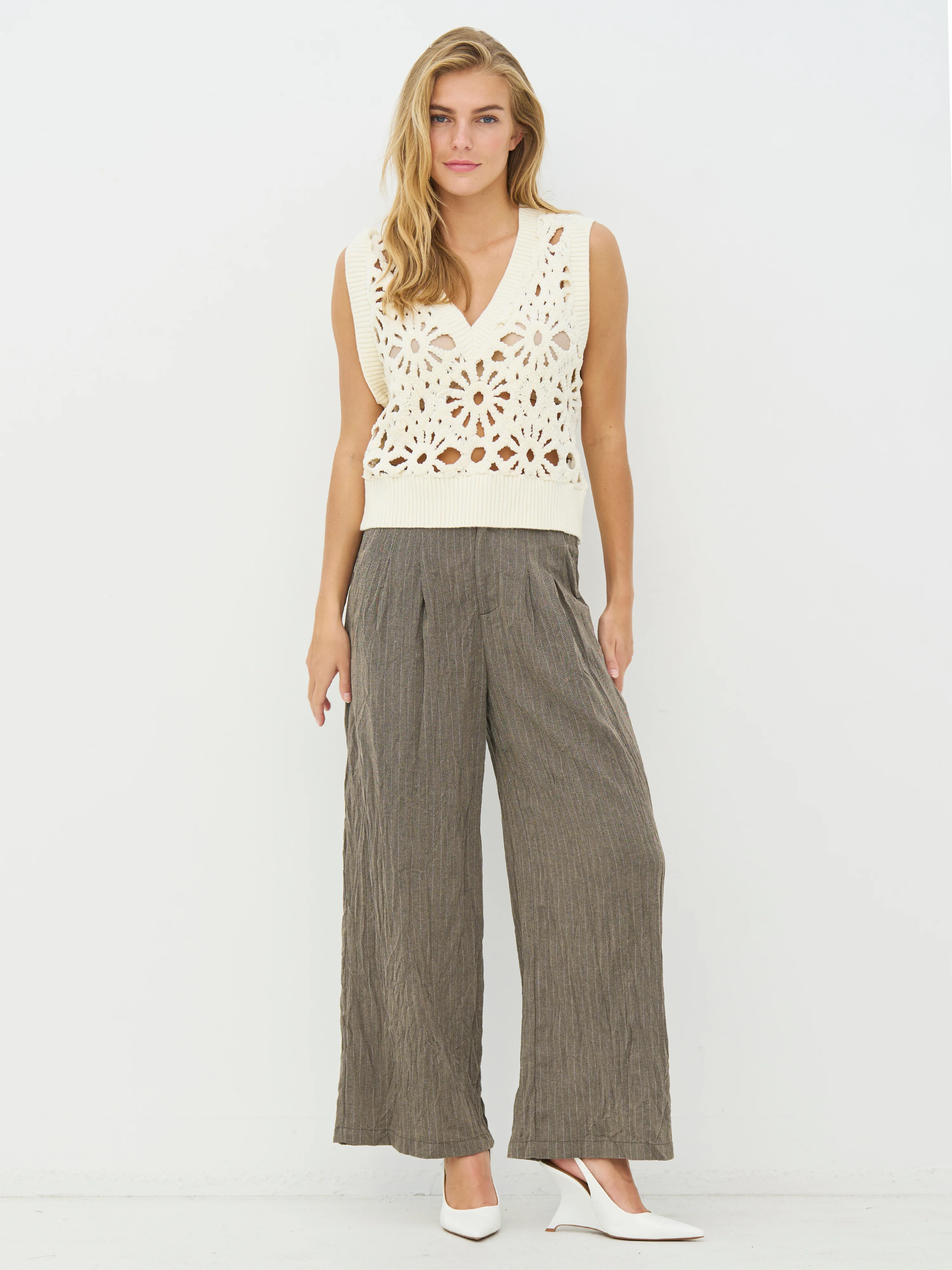 CELESTE Vest knit - Creme - Image 6