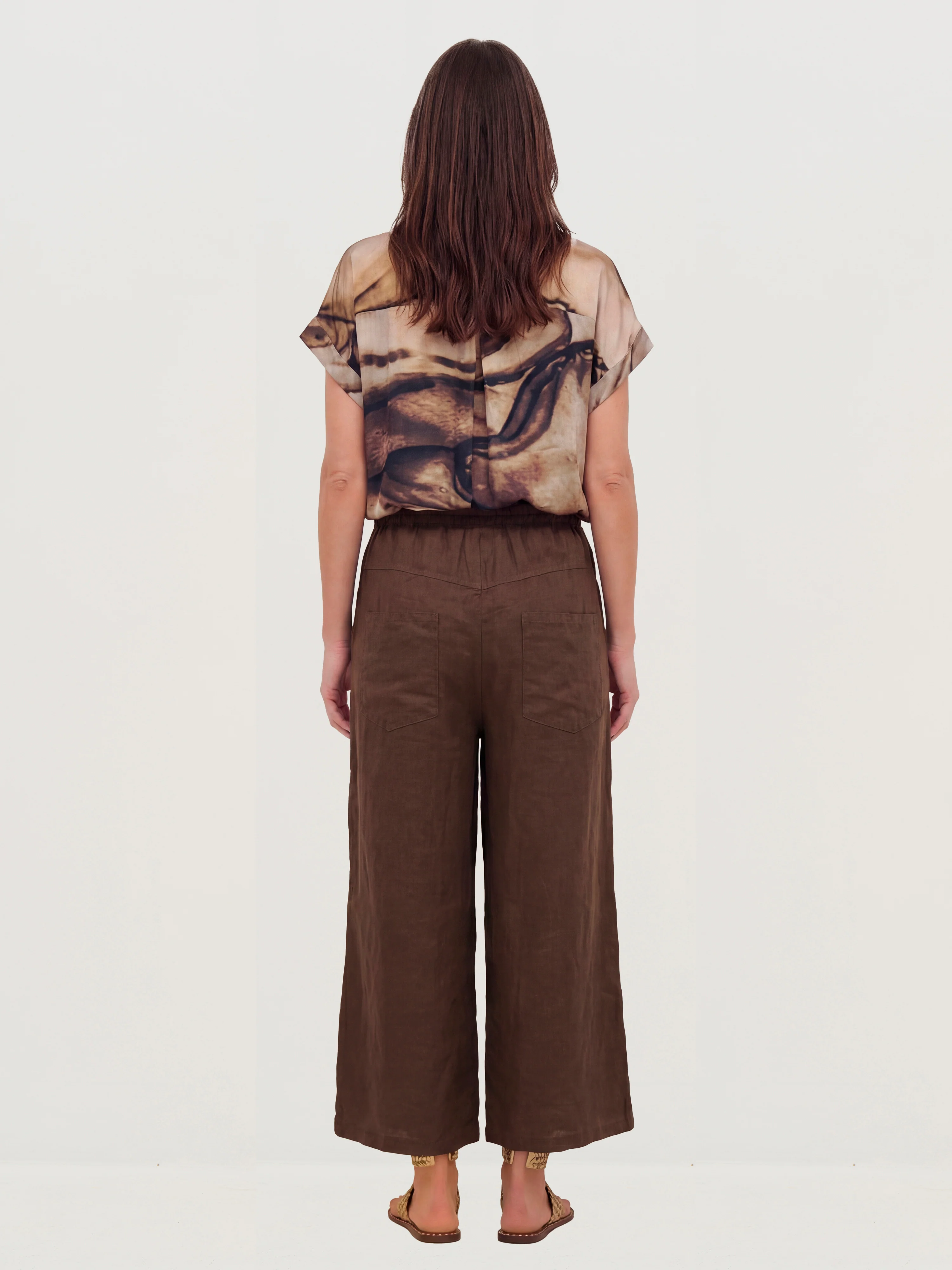 DORIS Culotte Trousers - Brown - Image 4